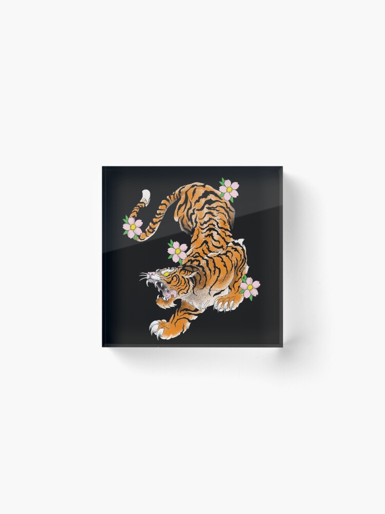 Alternate view of tiger japan old school Acrylic Block