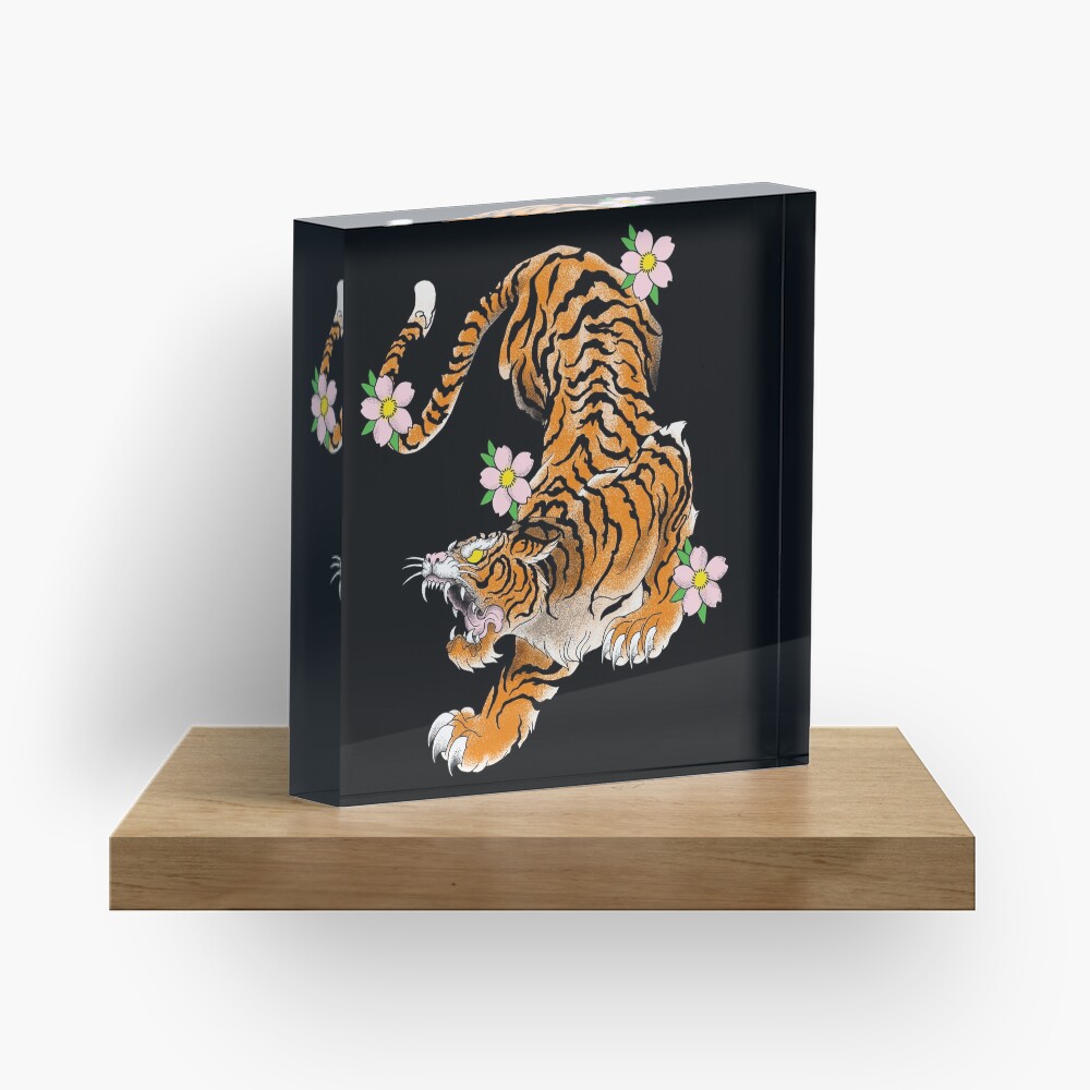 tiger japan old school Acrylic Block
