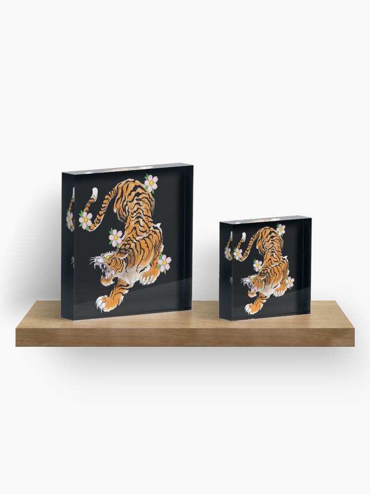 Alternate view of tiger japan old school Acrylic Block