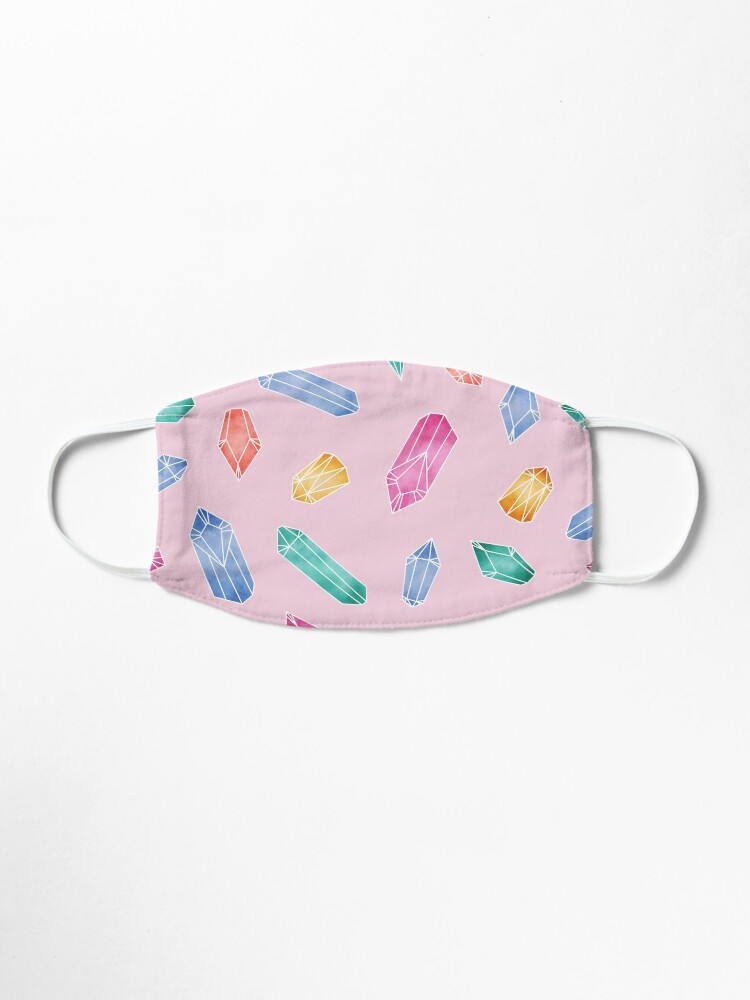 Alternate view of Crystals Pattern - Candy Pink Mask