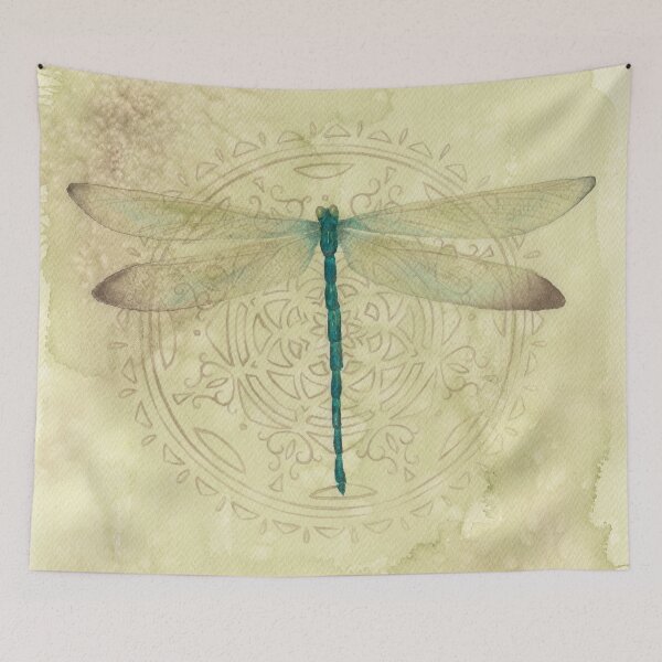 Item preview, Dragonfly Specimen Mandala Watercolor designed and sold by Deb Soromenho.