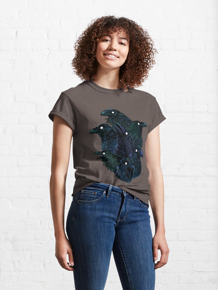 Alternate view of Raven pattern Classic T-Shirt