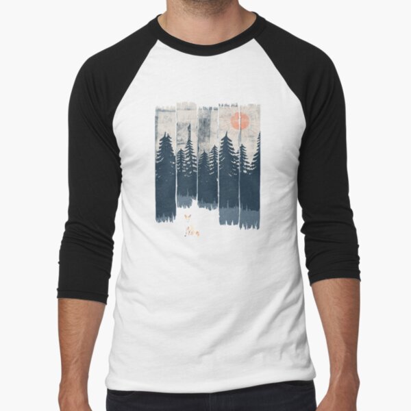 A Fox in the Wild... Baseball ¾ Sleeve T-Shirt