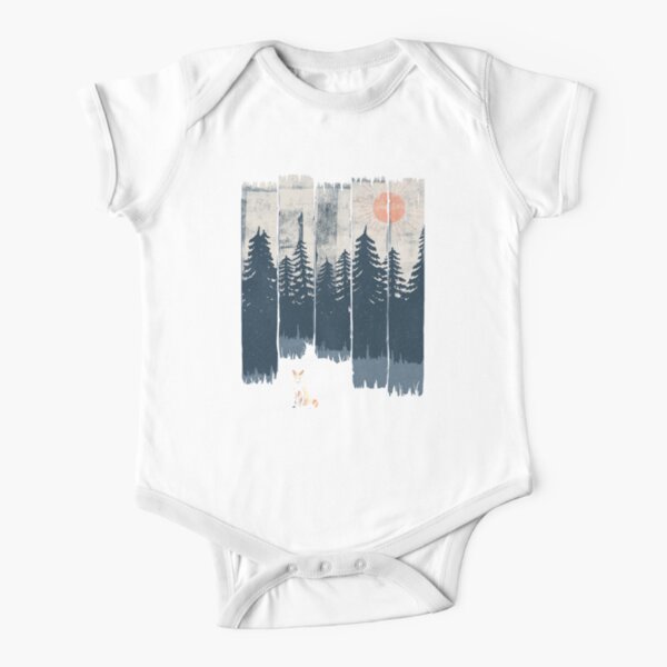 A Fox in the Wild... Short Sleeve Baby One-Piece