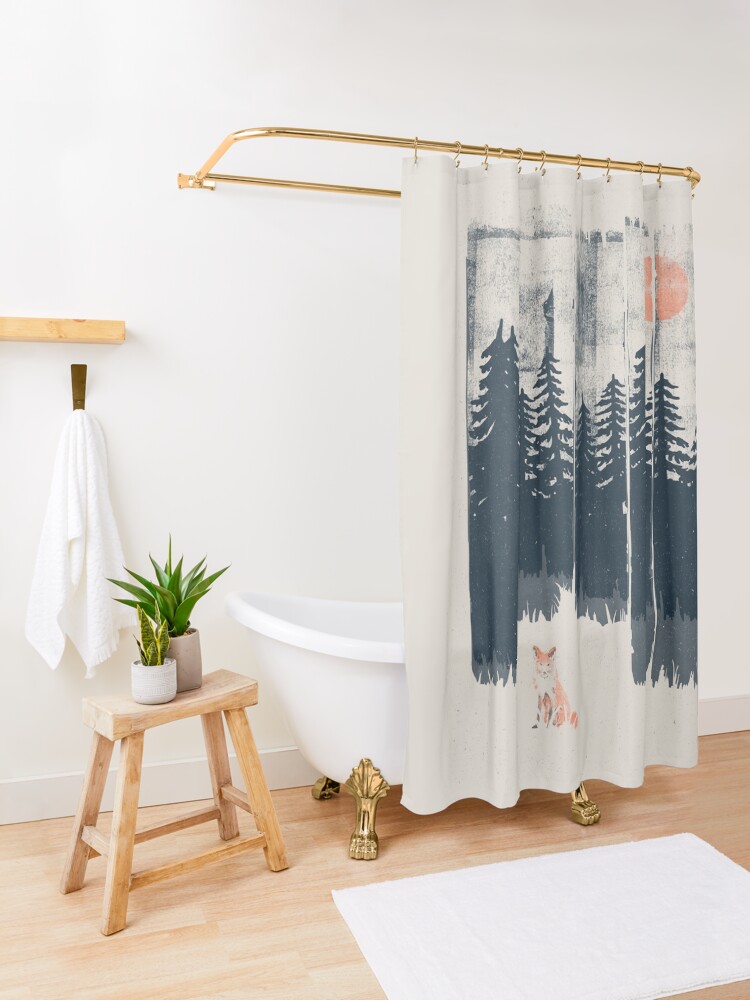 Alternate view of A Fox in the Wild... Shower Curtain
