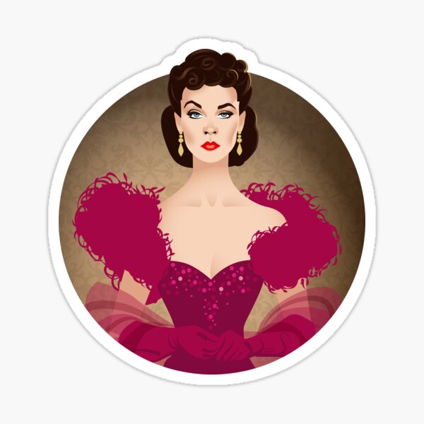 Burgundy dress Sticker