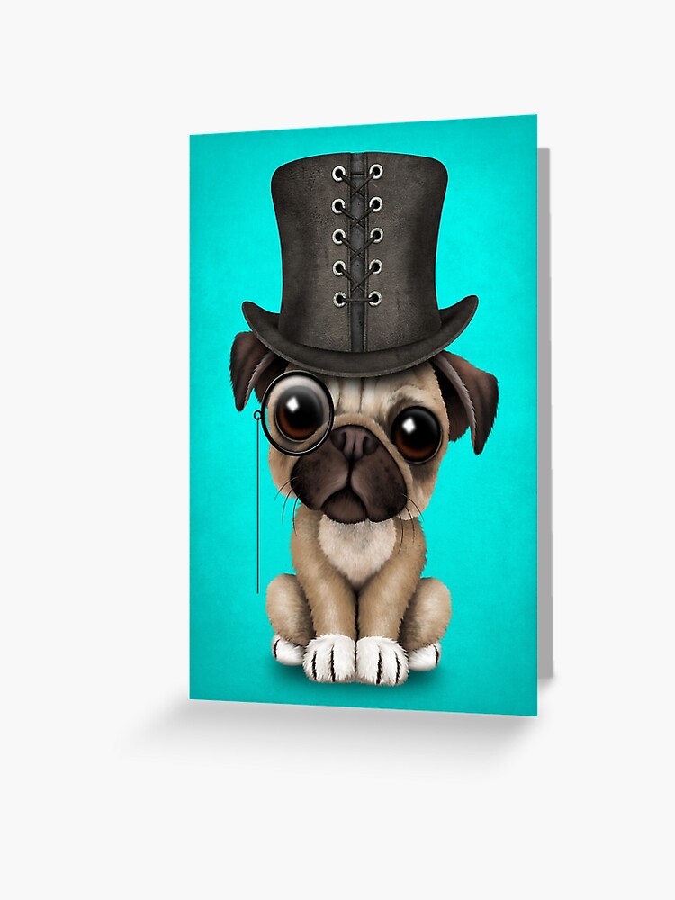 pug with top hat