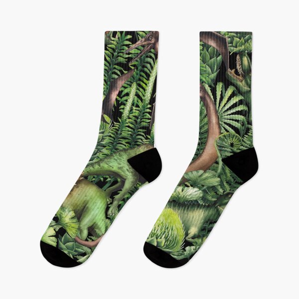 Item preview, Watercolor dinosaurs and prehistoric plants designed and sold by Ekaterina Glazkova.