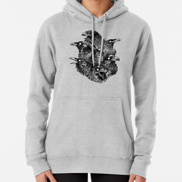 Motif corbeau 2 Sweat à capuche épais