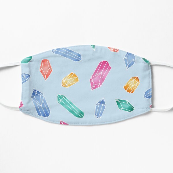 Crystals pattern - Light Blue Mask
