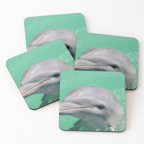 Item preview, Smiling dolphin head sticking out of turquoise water designed and sold by VadimK.