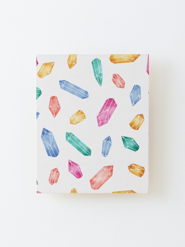 Alternate view of Crystals pattern - White2 Mounted Print