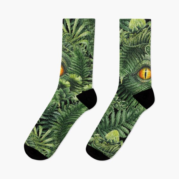 Item preview, Watercolor dinosaur eye and prehistoric plants designed and sold by Ekaterina Glazkova.