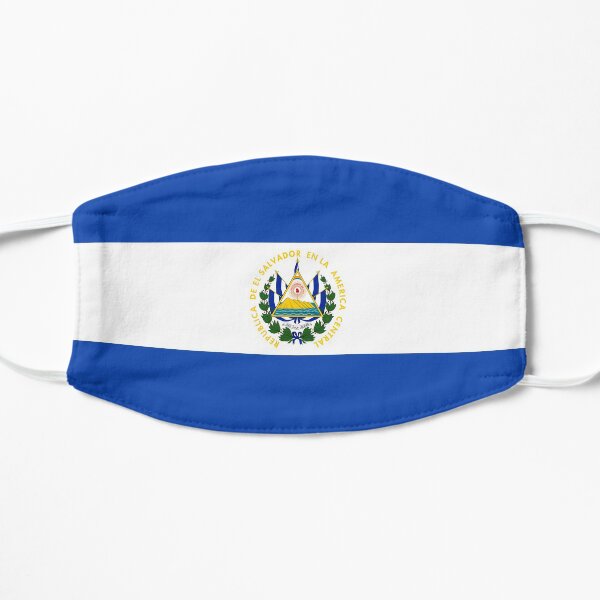 Bandera de el salvador Mascarilla plana