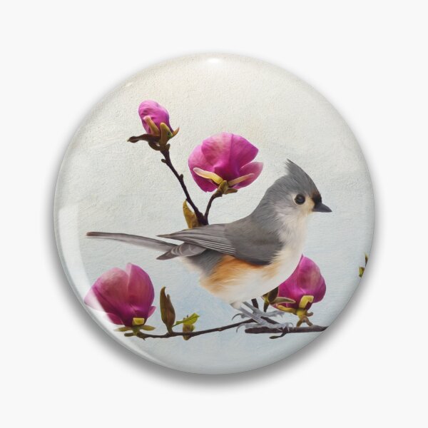 Item preview, Tufted Titmice on Magnolia Branch designed and sold by FineArtography.