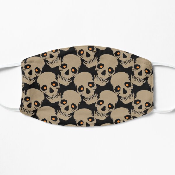 Creepy Skulls Pattern Flat Mask