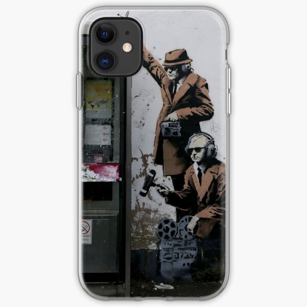 Banksy Telephone Box iPhone Soft Case