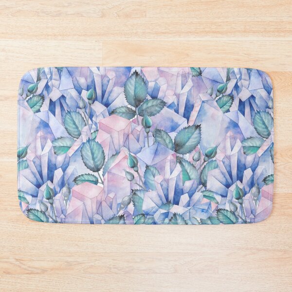 Item preview, Watercolor design with crystals and rose leaves designed and sold by Ekaterina Glazkova.