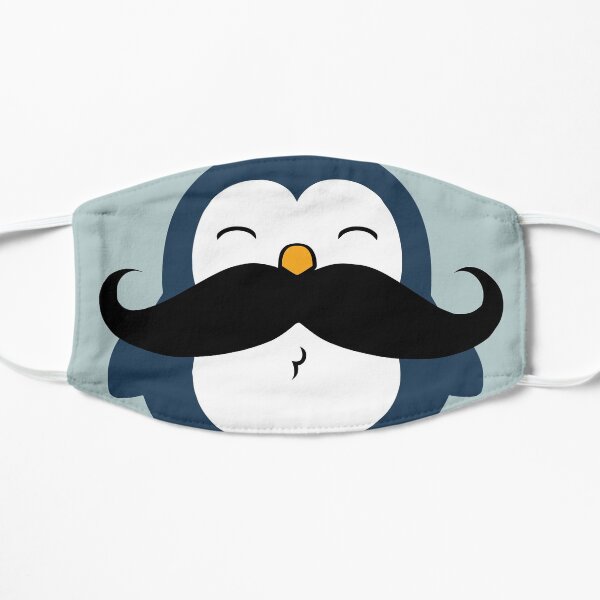 Mustache Penguin Flat Mask