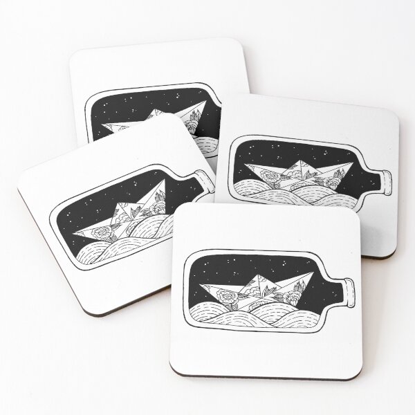Item preview, Paper Boat Floral Tattoo Design designed and sold by Tara Margolis.