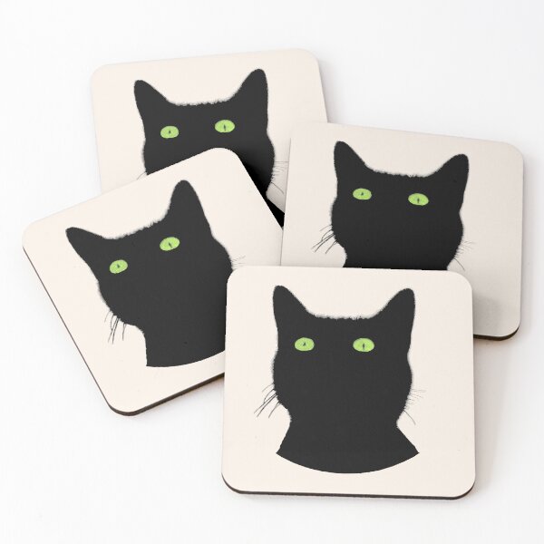 Item preview, Black Cat with Green Eyes designed and sold by Scotch Macaskill.