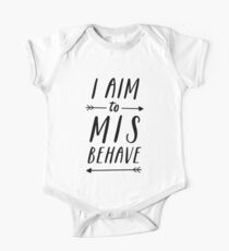 Ziel, sich schlecht zu benehmen | Weiß Baby Body Kurzarm