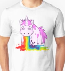 Einhorn "Ich Kotze Rainbows!" Unisex T-Shirt