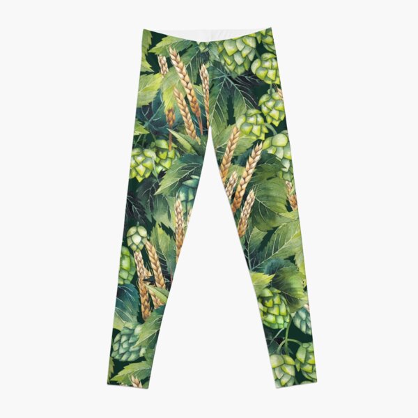 Watercolor hops and malts Leggings