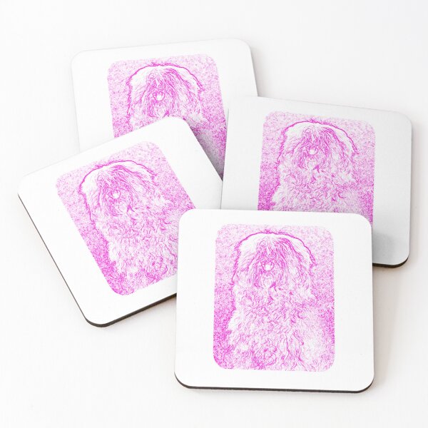 Item preview, Old English Sheepdog pink designed and sold by Moonyflower.
