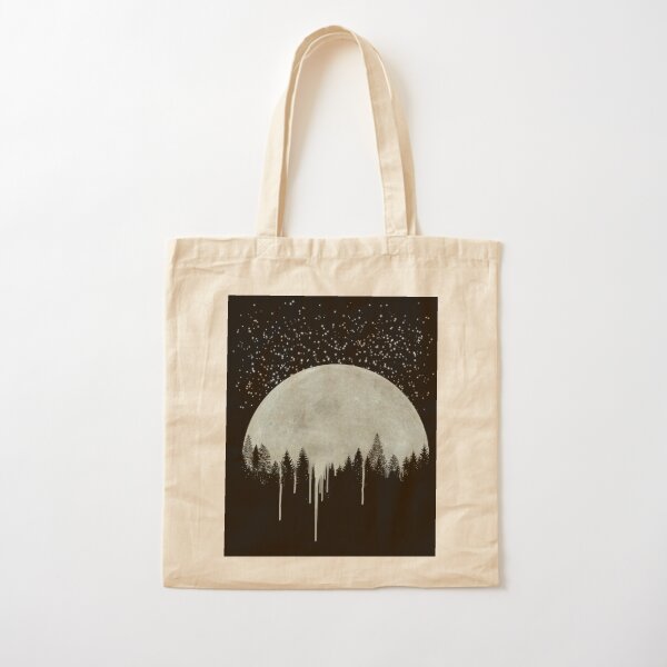 Organic Cotton Tote Bag (Moon Theme)