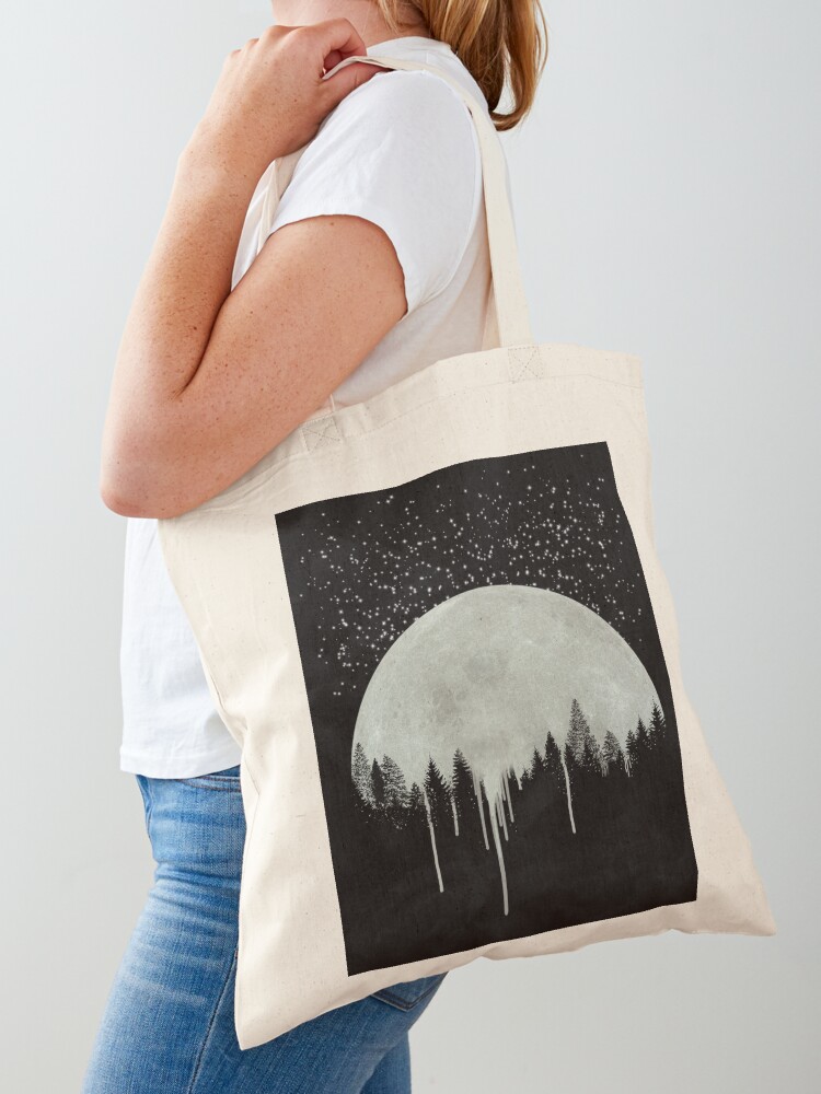 Organic Cotton Tote Bag (Moon Theme)