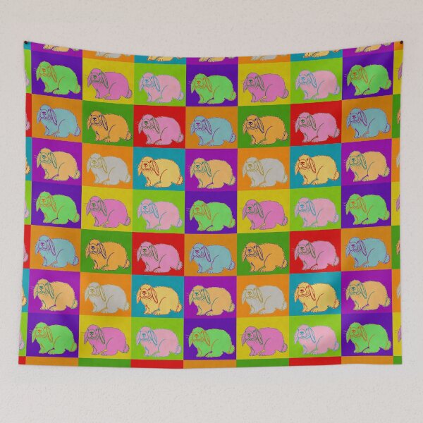 Item preview, Lop Rabbit, Popart, Holland Lop, Mini Lop, French Lop, Retro, 70s, Original Art, Cute Bunny, 4H, Rabbits, Farm Animals designed and sold by joannejgg.