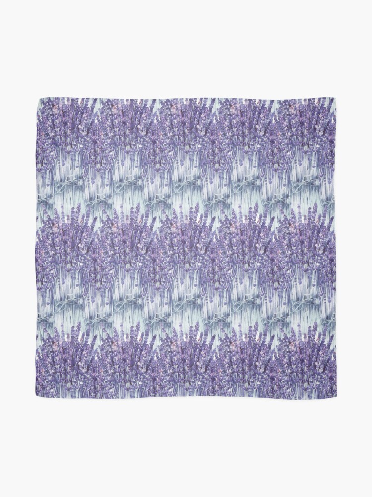 Alternate view of Watercolor lavender bouquet Scarf