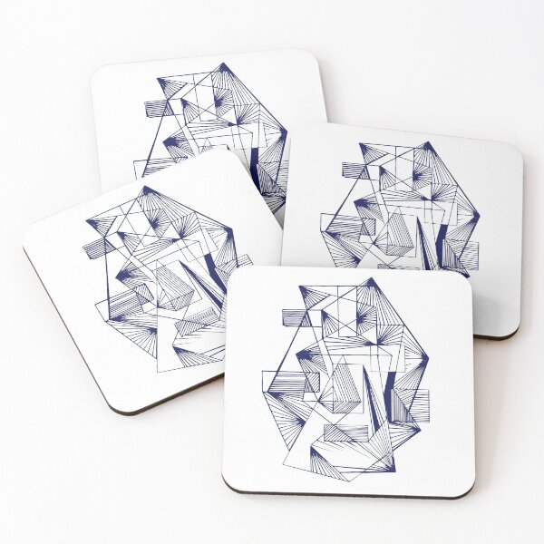 Item preview, Blue Geometric abstract  Modern designed and sold by Carolina Salazar.