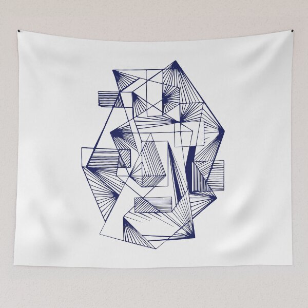 Item preview, Blue Geometric abstract  Modern designed and sold by Carolina Salazar.