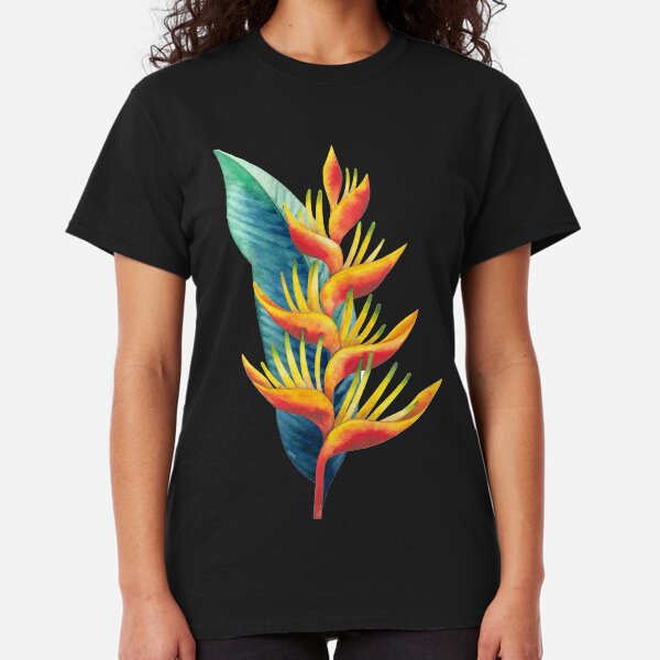 Watercolor heliconia Classic T-Shirt