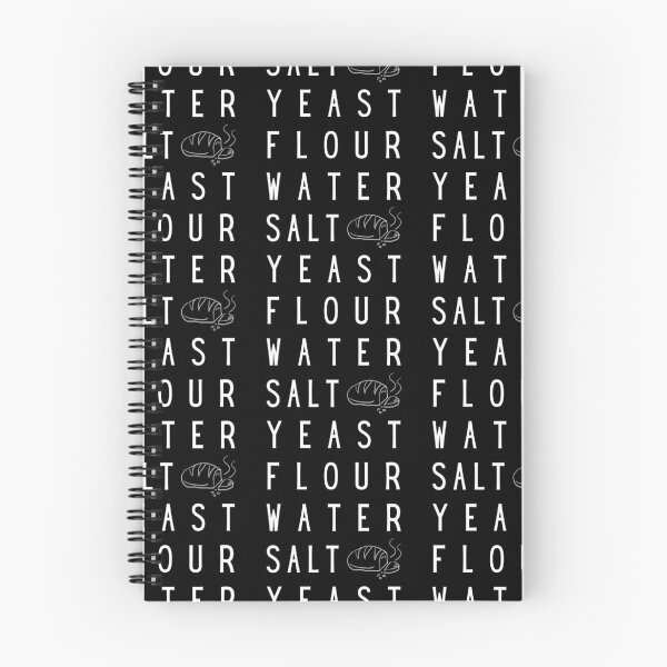 Item preview, Pan de masa fermentada | Levadura Harina Agua Sal | Blanco sobre negro designed and sold by Rivermod.