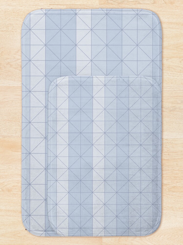 Alternate view of Geometric pattern light blue Bath Mat
