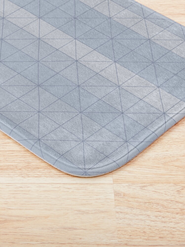 Alternate view of Geometric pattern light blue Bath Mat