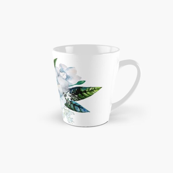 Watercolor gardenia and gypsophila vignette Tall Mug