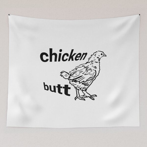 Item preview, Guess What? Chicken Butt | Cute Baby Chicken | Black on White designed and sold by Rivermod.