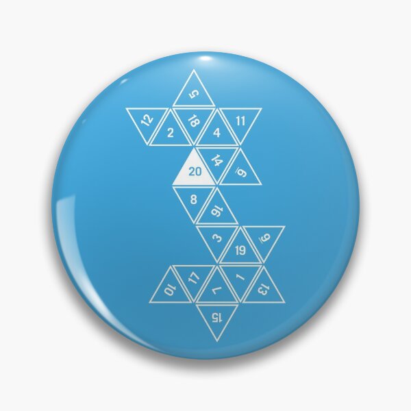 Item preview, Blue Unrolled D20 designed and sold by clarkstpress.