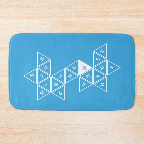 Item preview, Blue Unrolled D20 designed and sold by clarkstpress.