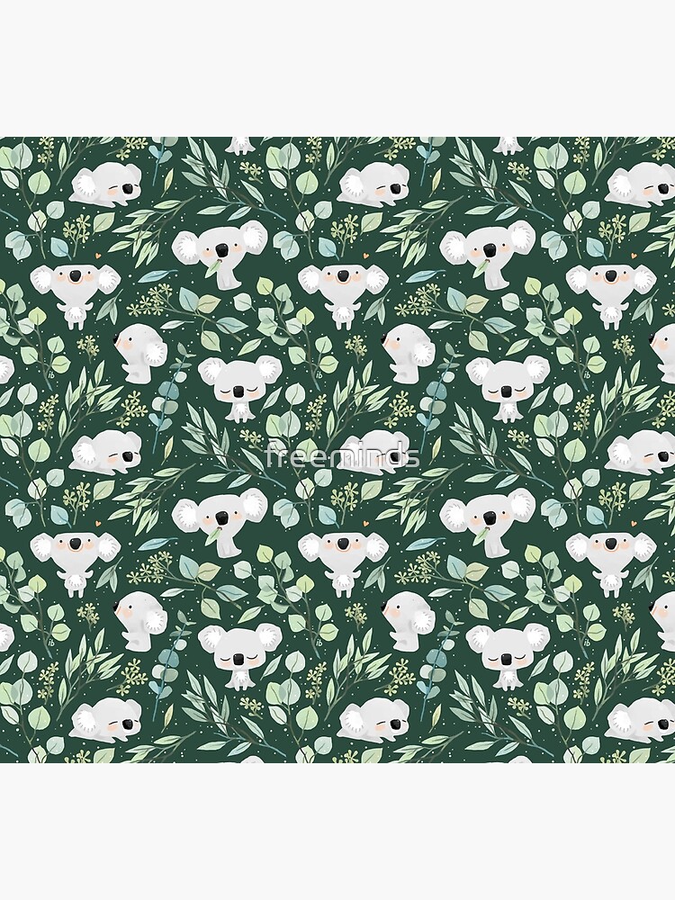 Koala and Eucalyptus Pattern by freeminds