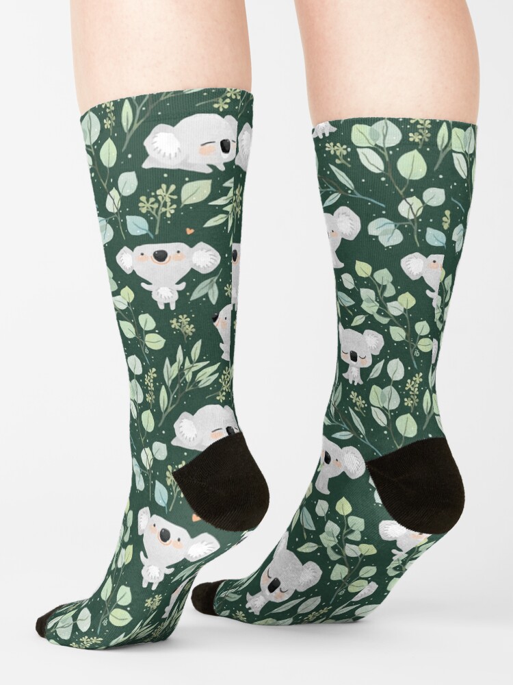 Alternate view of Koala and Eucalyptus Pattern Socks