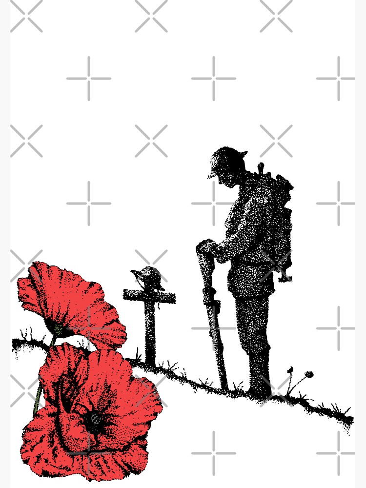 Discover Lest We Forget, Remembrance Day (Colour) Sticker