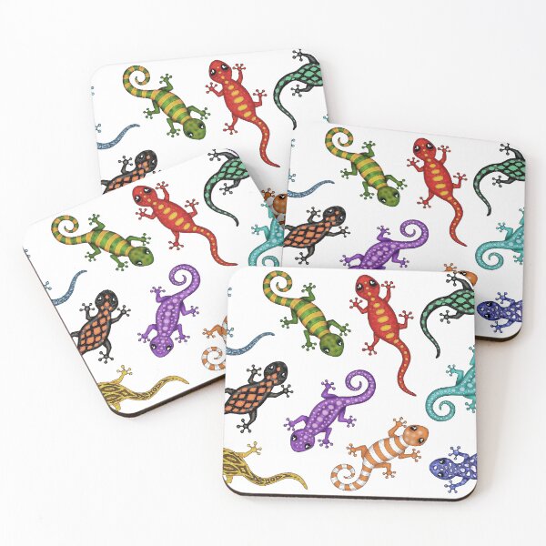 Item preview, many cute Lizards / Gecko white Background designed and sold by Pezi-Creation.