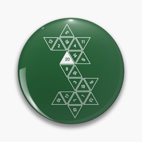 Item preview, Green Unrolled D20 designed and sold by clarkstpress.