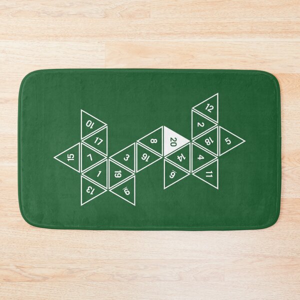 Item preview, Green Unrolled D20 designed and sold by clarkstpress.