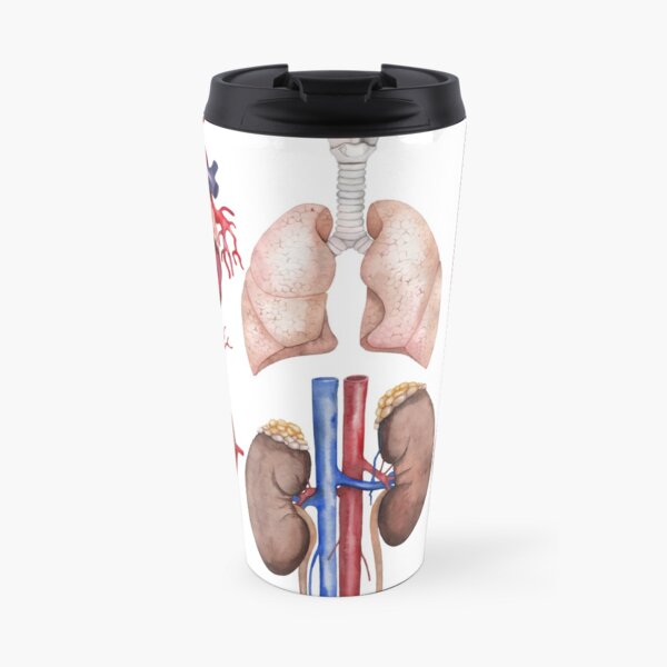 Watercolor anatomy collection Travel Mug